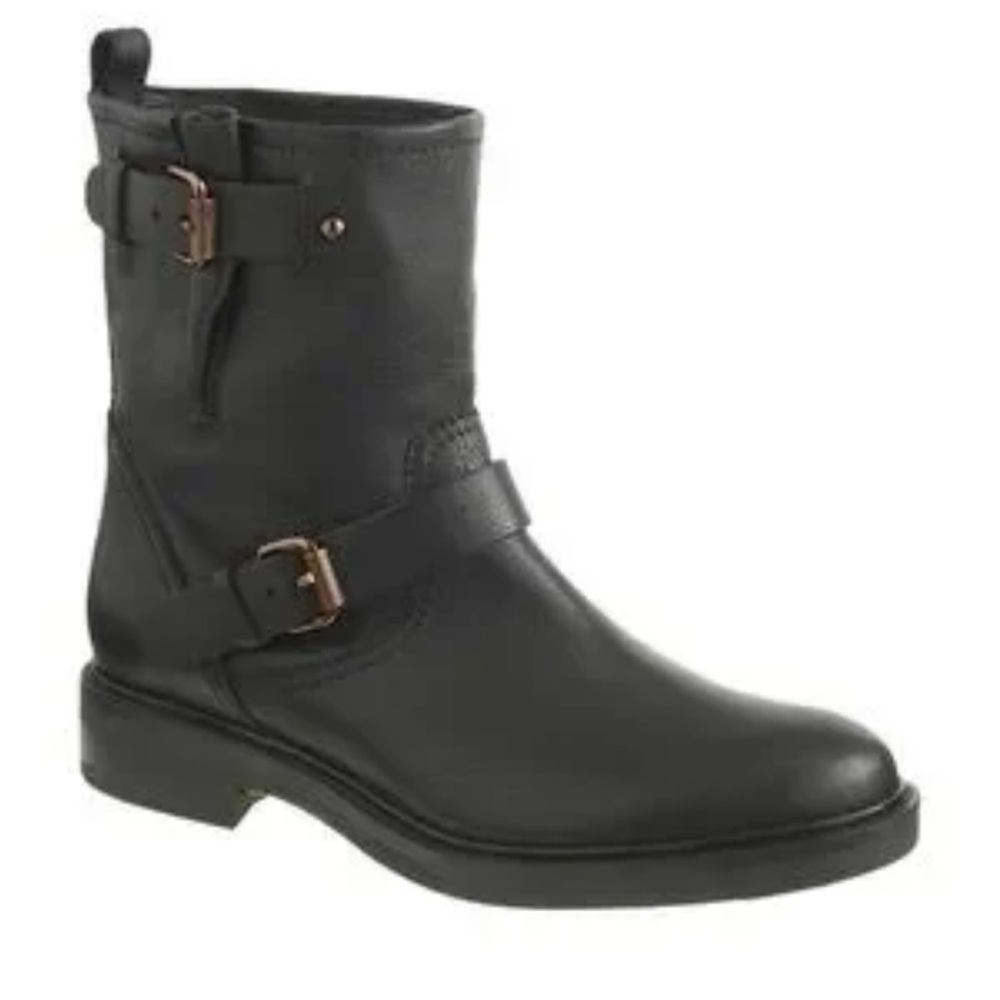 J. Crew Womens 9 Black Moto Biker Boots A9809